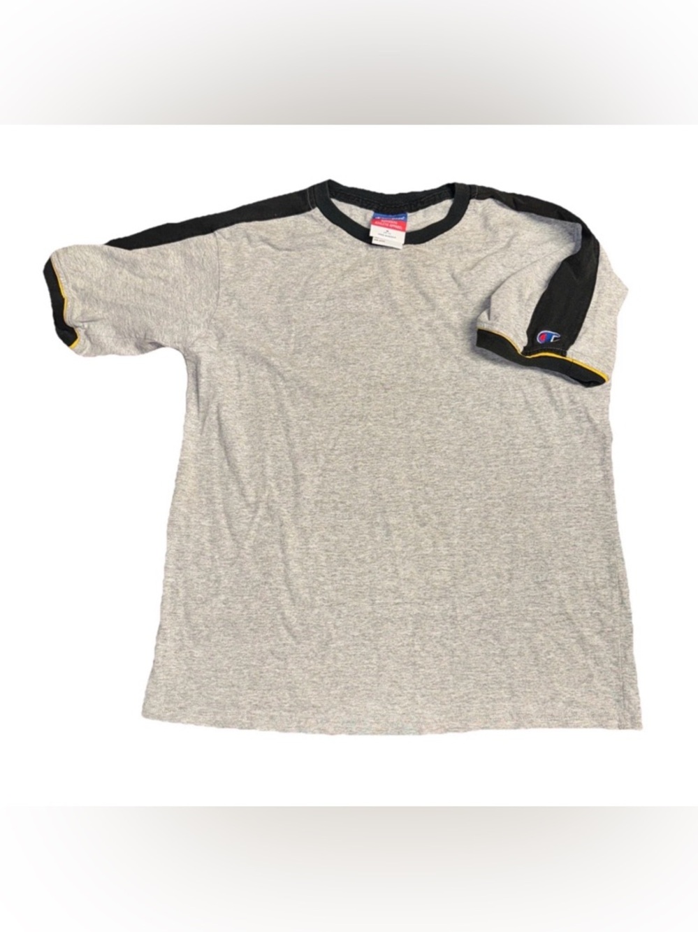 Vintage Y2K Gray Short Sleeve Boys Medium (10/12) Black And Yellow‎ Details